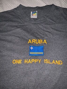 Aruba Tee shirt M- Caribbean Vibe One Happy Island